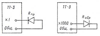 Схема проверки исправности полупроводниковых диодов